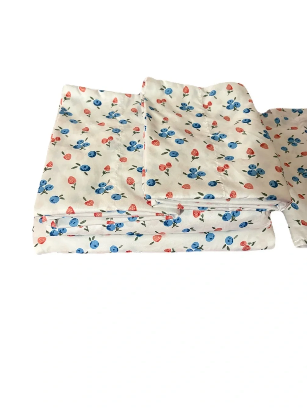 NEW London Kaye blue raspberries & strawberries Queen sheet set 🍓🫐🍓🫐